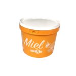 Seau plastique 5kg orange / blanc