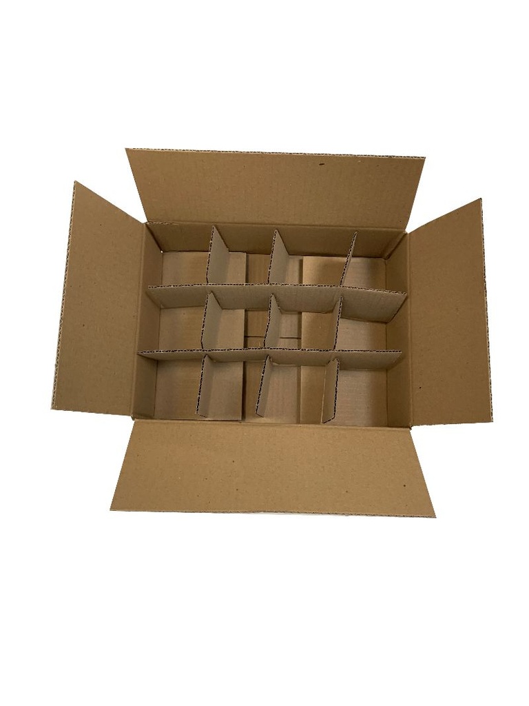 Carton 12x500g verres avec intercalaire séparés l'unité